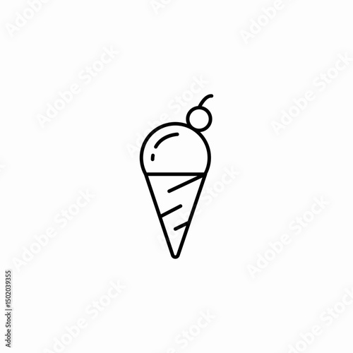 ice cream icon sign vector