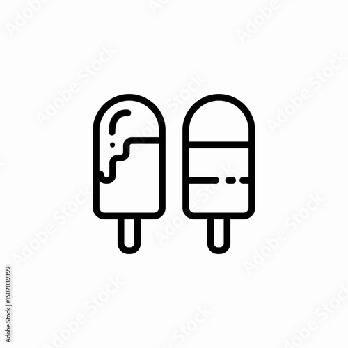 ice pops icon sign vector