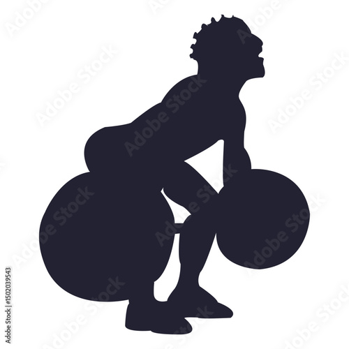 Weight lifting silhouette