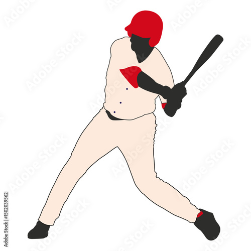 Baseball batter silhouette