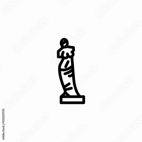 liberty statue icon sign vector