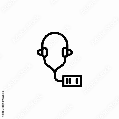 listening music icon sign vector