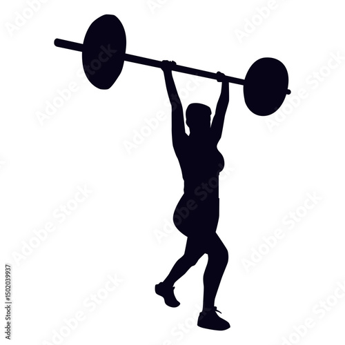 Clean and jerk crossfit silhouette