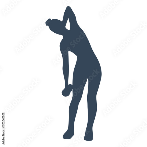 Dumbbell exercise silhouette