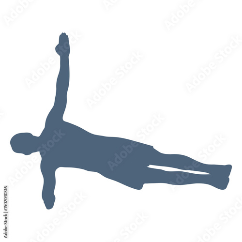 Elbow stand silhouette