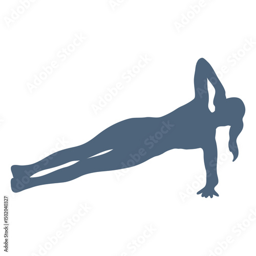 Exercise pose silhouette