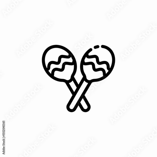 maracas music icon sign vector