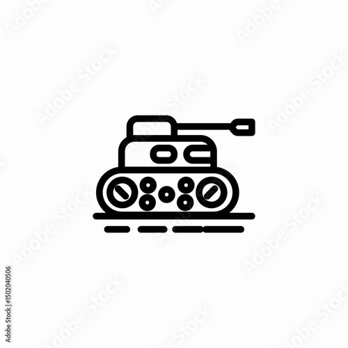military tank icon sign vector
