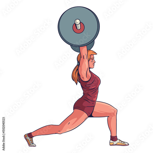 Female weightlifter character