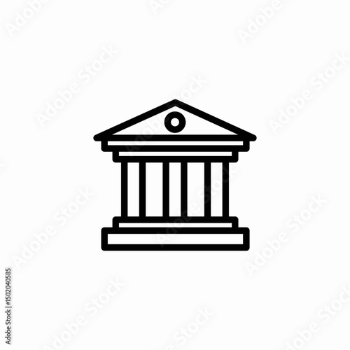 museum building icon sign vector
