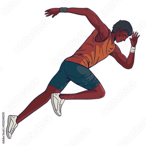 Male athlete character