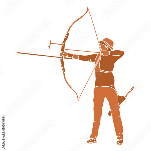 Archery man left flat