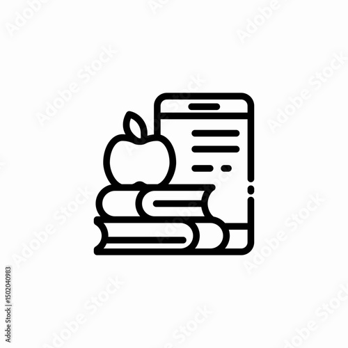 online textbook icon sign vector