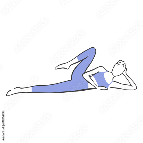 Pilates side kick pose