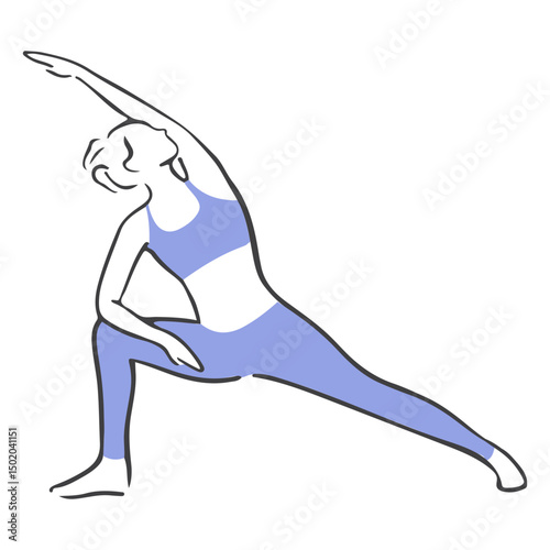 Pilates stretching pose