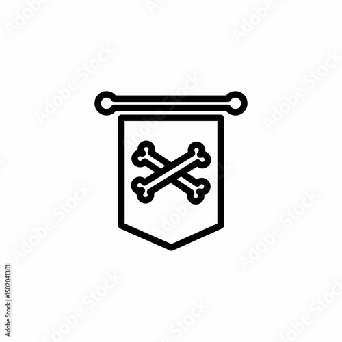 pirate banner icon sign vector