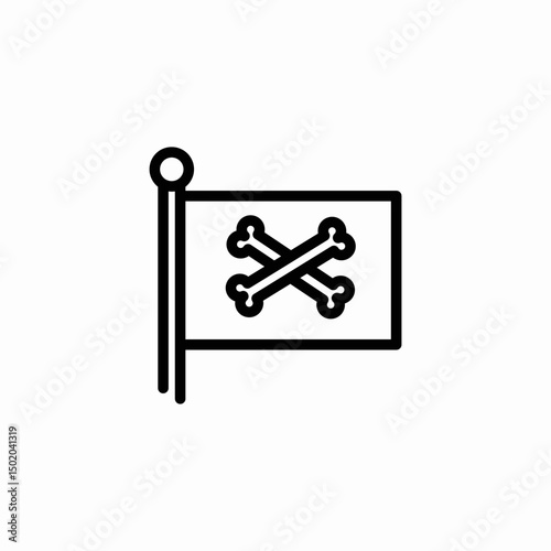 pirate flag icon sign vector