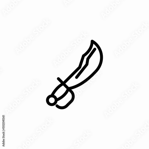 pirate sword icon sign vector