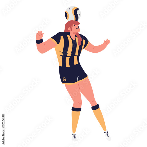 Soccer player controlling the ball