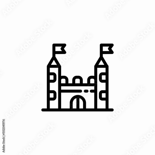 sand castle icon sign vector