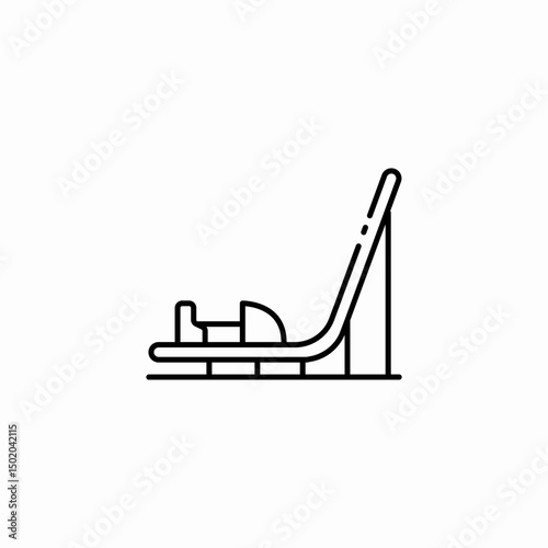 sledding hill icon sign vector