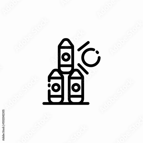 space launch icon sign vector