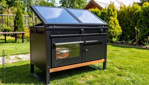 Black Metal Solar Oven Cooking