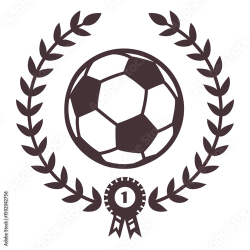 Iconic championship soccer emblem