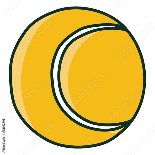 Isolated yellow tennis ball