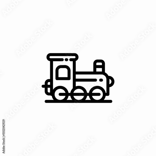 toy train icon sign vector