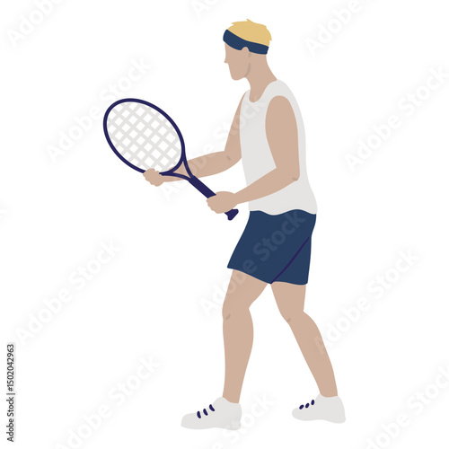 Man holding a tennis racket