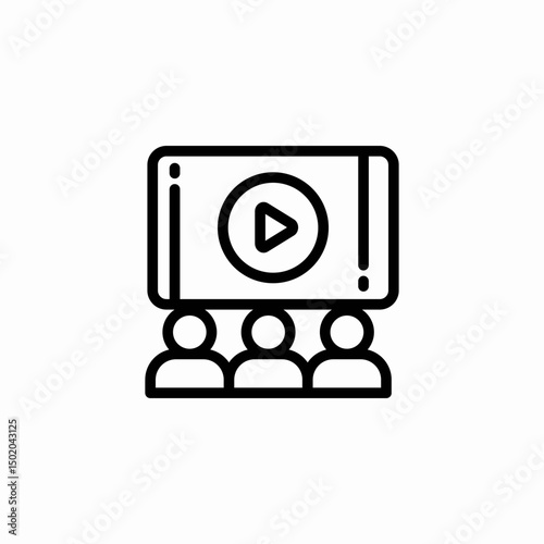 video training icon sign vector
