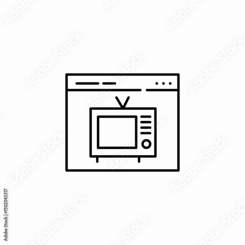 web video icon sign vector