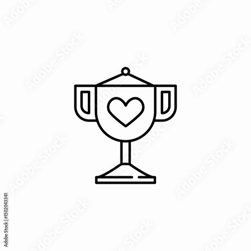 winning trophy icon sign vector