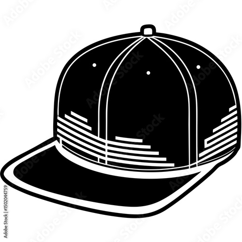 Glitched Streetwear Snapback – Vector on White