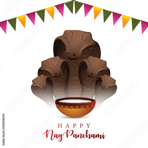 Happy nagpanchami indian festival design
