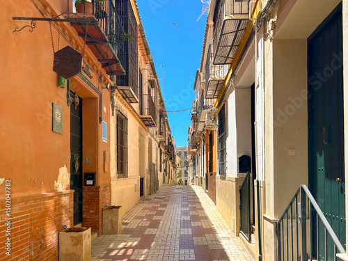 sunny views of malaga for background