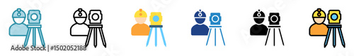 Mapping multi style, mini illustration icon set. outline, flat, glyph, line color. vector for UI, UX, app, web, digital or print, related to industry, construction, civil engineering.
