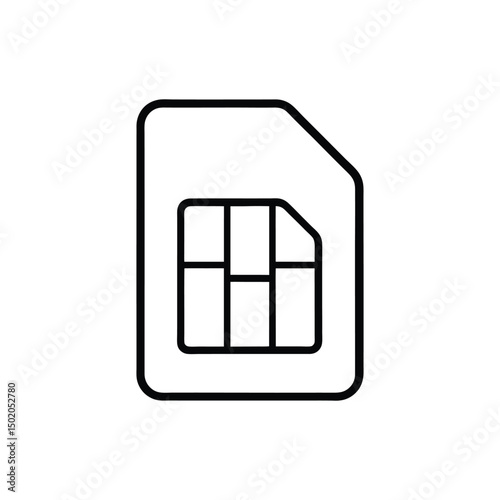 sim card isolated on white background