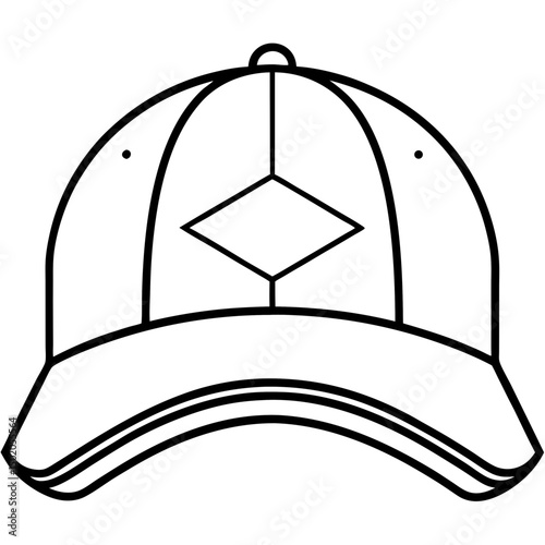 Customizable Monogram Dad Hat Vector on White