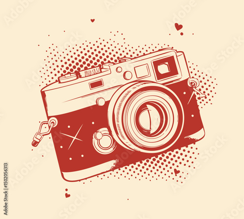 Illustration of camera retro