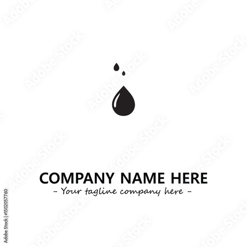 Water drop logo company design vector illustration