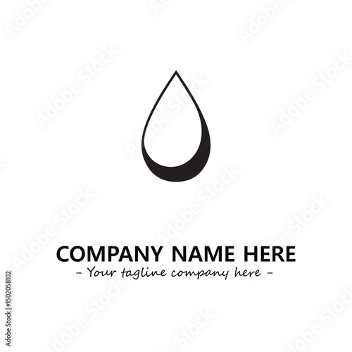 Water drop logo company design vector illustration