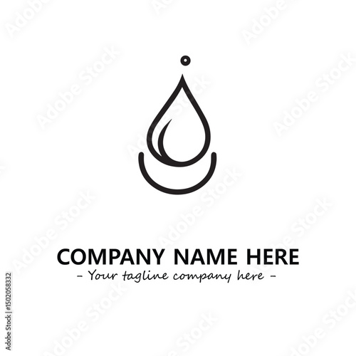 Water drop logo company design vector illustration