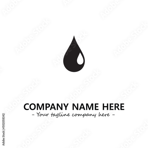 Water drop logo company design vector illustration