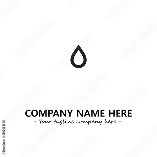 Water drop logo company design vector illustration