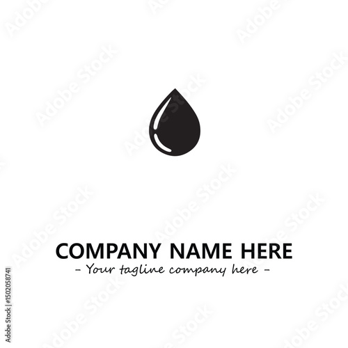 Water drop logo company design vector illustration