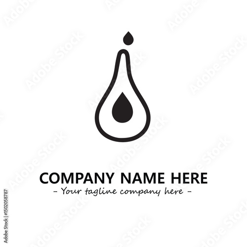 Water drop logo company design vector illustration