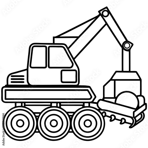 Log Loader Vector on White