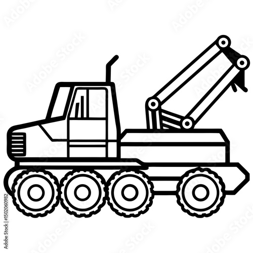 Log Loader Vector on White